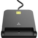Sbox kar&scaron;u lasītājs CR-02, USB 2.0, 1,5m, līdz 420 Kbps, melna, ABS plastmasa, Windows 10/11, MAC OS 10.15, Linux