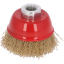 Koniskā birste ar skrūvi M14, 60mm misiņa sari