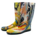 Zābaki krāsaini PVC sievietēm, augstums 32cm, izmērs 35