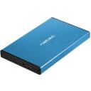 Natec HDD cietā diska korpuss NKZ-1280, 6 Gbit/s, 4 TB, 2.5", USB 3.0, 1 diska atbalsts, alumīnijs, zils