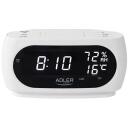 Adler Digitaalne &auml;ratuskell AD 1186W, 230V, 9V, LED ekraan, termomeeter, kalender, snooze funktsioon