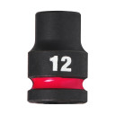 SHOCKWAVE&trade; IMPACT DUTY TRIECIENIZTURĪGAS UZGRIEŽŅU MUCIŅAS, 12 MM 1/2" IMPACT SOCKET STD - 1PC, 4932480306 MILWAUKEE