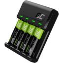 Green Cell Laadija GRSETGC01, 4x AA, 2000mAh, Ni-MH, 1,5V, &uuml;lekoormuse, termilise, ahelakaitse