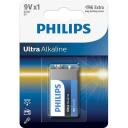 Philips Baterija 1557133, 9V, 1 vnt., 25x48x17mm, 46g, &scaron;arminė baterija, 0% kenksmingų metalų