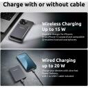 Intenso Power Bank 7344024 5000 mAh, 15 W belaidis įkrovimas, 20 W USB-C PD, plonas, pilkas