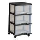 Sahtlisüsteem, 3-sahtlit 20L Drawer System 37x39x61cm must/läbipaistev 0806772146 CURVER