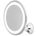 Super patogus LED makiažo veidrodis su stalo stovu ir sieniniu tvirtinimu 20 cm su 2×AAA maitinimu Baltas AD2168 Adler