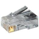 Logilink Moduļu kontaktdak&scaron;a MP0002, 100 gab., RJ-45, neekranēta, zeltīti kontakti, caurspīdīga