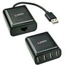 Lindy I/O PIKENDUS USB2 42679 60m, 4x USB 2.0, RJ45 1, Must