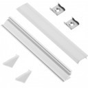 Profils LED lentei GLAX, balts; PA-ZGLAXNKKTOMZ-10 GTV