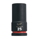 SHOCKWAVE&trade; IMPACT DUTY TRIECIENIZTURĪGAS UZGRIEŽŅU MUCIŅAS, 25 MM 3/4" IMPACT SOCKET DEEP - 1PC, 4932480384 MILWAUKEE
