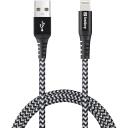 Sandberg USB kaabel 441-35, 1 m, Lightning, USB A, isane, Kevlar, must, hall