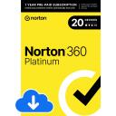 Norton PLATINIUM 21453462, 1 gads, 1 lietotājs, 20 ierīces, 100 GB mākoņkrātuves dublējums, jauni atjauninājumi