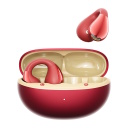 QCY Crossky Clip C30S TWS bezvadu atvērtas tipa austiņas Bluetooth 6.0 LDAC/AAC/SBC 10.8 mm dubultmagnētiskie draiveri līdz ~6 st ar austiņām un līdz ~40 st ar uzlādes futrāli ENC mikrofoni skārienvadība IPX5 ūdens izturība USB-C uzlāde sarkans