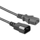 Sbox strāvas kabelis PC-POWER-C14-2/R, 2m, 0,5mm2, 10A, IEC C13, IEC C14, 3x28x0,15 Cu, melns