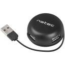 Natec USB keskjaam NHU-1330, 4xUSB A, USB 2.0, must, 4 porti, passiivne