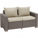 Dvivietė sodo sofa „California 2 Seater“ sofa smėlio spalvos