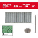 APDARES NAGLAS, 16 GABARĪTS, 0&deg;, PLĀNĀ APDARES GALVIŅA, 16G / 0&deg; / 32MM / G / SC1 - 5.000 PC, 4932498313 MILWAUKEE