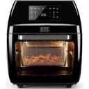 Black Decker Karstā gaisa friteris 12L ES9730030B, 1700W, 40-200&deg;C, 6h taimeris, melns, digitālais displejs, nelīpo&scaron;s