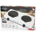 Adler Elektriline pliit AD 6520, 2500W, 2 keedutsooni, 185mm ja 155mm, 5 temperatuuri seadistust, teras