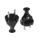 Tie&scaron;ais kontakts 10gab melns, bez zemējuma, 230V, 10A, AW24804, AWTOOLS