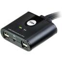 Aten Hub US424-AT, 1.8 m, 4x USB 2.0, USB A female, USB B male, LED indikaatorid, kuumplug