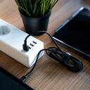 Green Cell KABGC06 USB kabelis, 1.2 m, USB A uz USB C, 480 Mbit/s, melns, zaļ&scaron; apgaismojums, 1 gab.