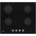 Beko gaasipliit HILG64220S, 4 tsooni, 2900W, 1750W, 1750W, 1000W, must, p&ouml;&ouml;ratav juhtimine