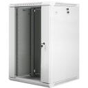 Lanberg Seinale kinnitatav rack WF01-6618-10S, 18U, 600x600mm, kuni 60kg, IP20, klaasuks, 4 vertikaalset riba