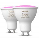 Philips Hue viedās spuldzes GU10 RGBW 5.7W BT, 2 gab.