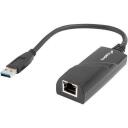 Lanberg V&otilde;rgukaart NC-1000-01, 1xRJ45 1GB, USB 3.0, RTL8153, 1000 Mb/s, WoL, Plug and Play