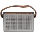 Denver Bluetooth k&otilde;lar BTS-200 -, 10 W, 60 dB, 45 dB, 60 - 20000 Hz, Traadita, Bluetooth 10 m, USB, AUX, Pruun, H&otilde;be, Nahk, Metall