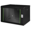Digitus Sienas montāžas skapītis DN-19 07-U-SW, IP20, stikla durvis, 305-370mm, 100kg, 420x600x450mm
