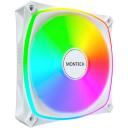 Montech Arvutikorpus Ventilaator AX120 PRO WHITE, 120mm, 12V, 1.85mmH2O, 1600RPM, 25.4dBA, 3-pin + 4-pin, valge