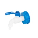 IBC komplekts - zils uzgrieznis S60x6 ar krānu 1/2" x 1/2", BRADAS, IBCS60-KS1212, tērauds/PP