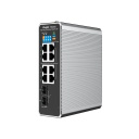 Ruijie RG-NIS2100-8GT2SFP-HP | 10-Port Industrial Network Switch with Cloud Management — Rugged and Reliable Black Design