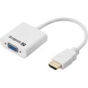 Sandberg HDMI į VGA keitiklis 508-69, VGA (D-Sub) patinas, HDMI A tipo (standartinis) patelė, balta, RoHS