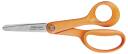 Bērnu šķēres, FISKARS, 1005166, 130 mm, labročiem, oranžas, droša noapaļota galu forma