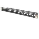 Digitus Patch Panel DN-91411, 24 porti, 1U, must, &uuml;hilduv Digitus Keystone moodulitega