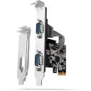 Axagon Адаптер PCEA-S2N 2x RS-232 250 кBd PCIe 5 Gbit/s, XON/XOFF, 256 B FIFO, черный, CE, RoHS
