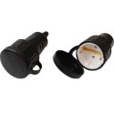 Maandusega pistikupesa 16A, IP44, must BYLECTRICA