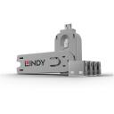 Lindy USB pordi blokeerija 40454, 4 tk, valge