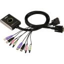 Aten KVM l&uuml;liti CS682-AT, 2 porti, 2 x USB, 1 x DVI-D, 1 x heliv&auml;ljund, 1 x mikrofon, 2 x 1.2 m kaablid, HDCP &uuml;hilduv
