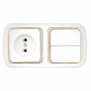 Pistikupesa ja l&uuml;liti HARMONY LUX, 2 klahvi BYLECTRICA