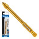 Сверло для стекла и керамики 8мм HEX, GEKO, G39701H, Вольфрамовый карбид, 1/4" HEX хвостовик