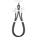 Sbox LANYARD BLACK USB kabelis TYPE-C LANYARD BLACK, 1.5m, 60W, PD atbalsts, 3A, 480Mbit/s
