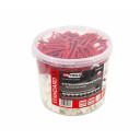 Flīžu līmeņa sistēma, 300+100 gab., 2.0 mm, 7-15 mm, balta/sarkana, AW30380, AWTOOLS