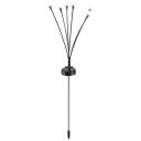Beper Dārza lampa P207ILO104, 1.2 V, 6 spuldzes, IP44, Ni-MH 300 mAh, melna, plastmasa
