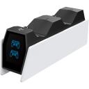 White Shark RINGSIDE uzlādes stacija, RINGSIDE, 2, USB C, 0,8m, izturīga plastmasa, balta un melna