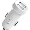 Devia Auto laadija 120EA2310001, 5V, 3.1A, 2xUSB, valge